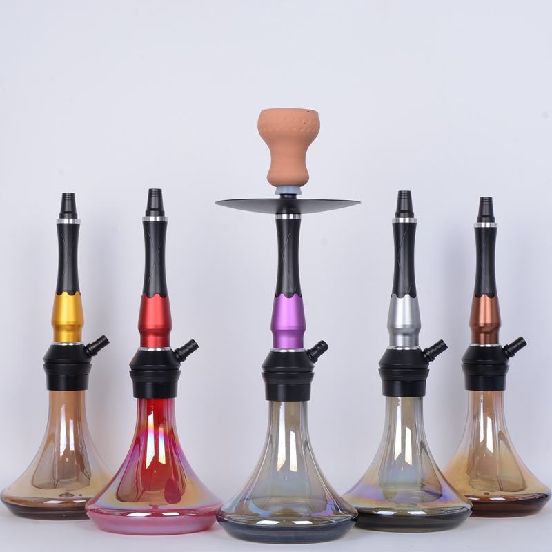 Aluminum Hookah Small Size Mini Shisha with silione hose aluminum handle China Factory